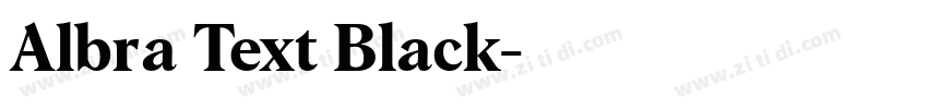 Albra Text Black字体转换